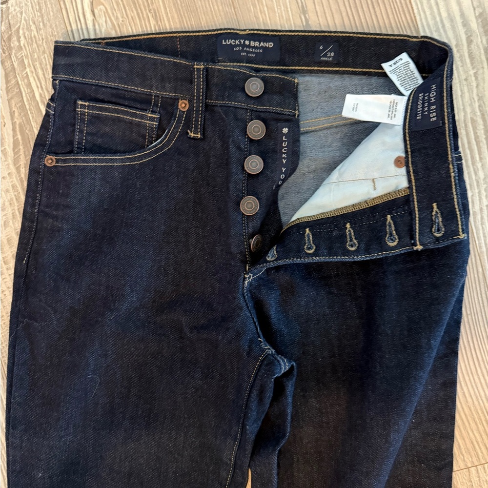 Lucky Brand Dark Indigo Blue Skinny Jeans Wmns Sz 27